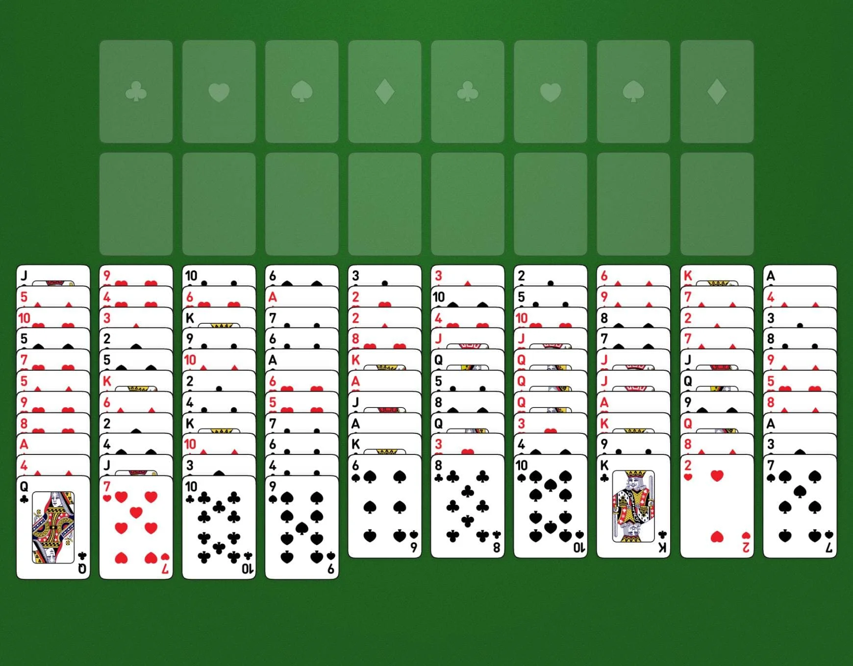 Free spider solitaire two suits
